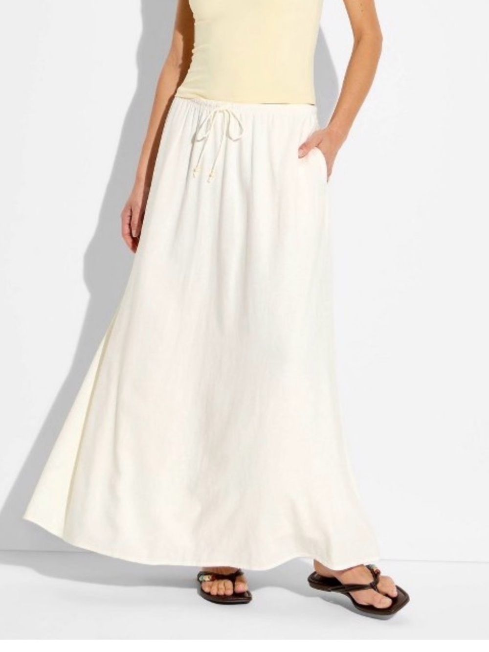 Women's Linen  Maxi Full Skirt